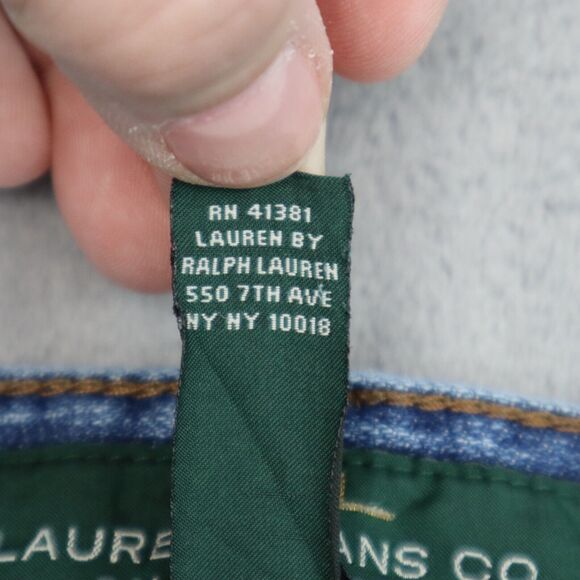 Lauren Jeans Co Pants Womens 4 Blue Denim Classic Straight Pockets Jeans - Picture 9 of 16